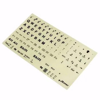 Luminos engleză Standard Keyboard Autocolant Tastatură Completă Mari Scrisoare Autocolant General PC Laptop Fluorescent Capac Tastatură