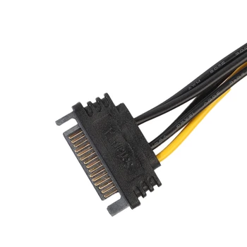 5pcs de Alimentare SATA 15pin la 6pini PCI-e PCI Express Adaptor Conectori de Cablu de Alimentare pentru placa Video de Înaltă Calitate