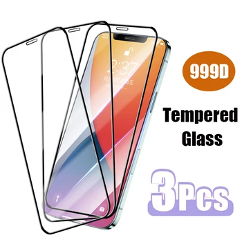 3PCS Complet Capacul din Sticla Temperata Pentru iPhone 7 Plus 6 6s 8 X 10 Ecran Protector Pentru iPhone 11 XR XS Max 12 Pro Mini SE 2020 Sticlă 