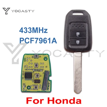 YOCASTY 433Mhz 2 Buton de Telecomanda Cheie Auto Pentru Honda Brio Mobilio 2016 cu PCF7961A 46 Chip Nici un Semn 