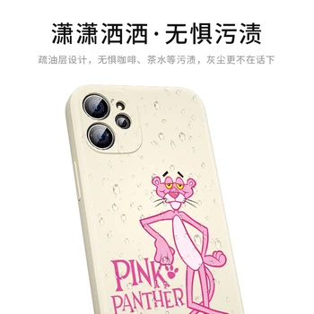 Desene animate Pantera Roz Pentru Apple iPhone 13 12 Mini 11 Pro XS MAX XR X 8 7 6S Plus SE Lichid de Silicon Moale Caz de Telefon