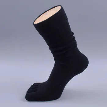 1pair de Afaceri pentru Bărbați Șosete Tep Primăvară de Iarnă Șosete de Bumbac Negru Cinci Degete de la Picior Ciorapi pentru bărbați 
