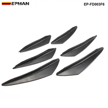 EPMAN 6pcs/lot Masina de Fibră de Carbon, Bara Fata Splitter Aripioare Corpul Spoiler Canards Valance Bărbie EP-FD003F6
