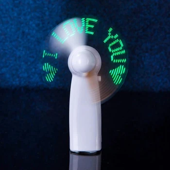 Creative mână flash cuvânt fan LED mini ventilator Electric Portabil Ține Fanii Mici Originalitate （Baterie gratuit, fără șnur） 
