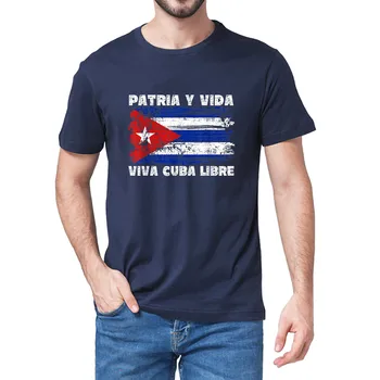 Bumbac Viva Cuba Libre Patria Y Vida Haine Cuba Steagul Cubanez Revoluție Epocă de Vară pentru Bărbați Noutate T-Shirt Femei Casual 