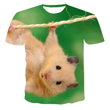 Lansat Recent imprimate 3d Top Distractiv Drăguț Hamster T-shirt Va Fi Vara seller Pentru Băieți Și fetițe În 2021 Pentr 