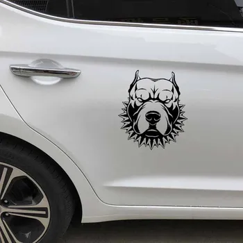 YJZT 14.7X16.7CM Creative Vinil Decal American Staffordshire Terrier Câine Furios Autocolante Auto Negru/Argintiu C24-1258 