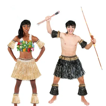 Hawaiian Hula Iarba Costum Fusta Elastic Bratul Picioare Acoperit Cu Iarba Fusta Dans Costum De Plaja Vacanta De Vara Nunta Petrecere 