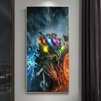 Marvel Avengers EndGame Poster benzi Desenate Infinity War Thanos Film Panza Pictura Arta de Perete de Imagine pentru Camera Decor Acasă Cuadros 