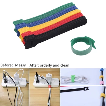 Auto-adeziv Fix Banda Velcro Culoare Solidă Nylon Velcro Cablu de Sârmă Cravată Și Baterie Tija cu Inel de Curea Curea de Fixare Bandă