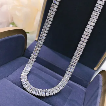 PANSYSEN de Calitate Superioară Argint 925 Simulat Moissanite Lanturi Diamond Coliere pentru Femei Petrecerea de Nunta Bijuterii Fine