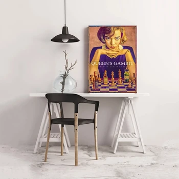 Queens Gambit TV Series Film Poster de Perete de Arta Canvas Tablou Retro Studiu Living Home Decor (Fara Rama) 