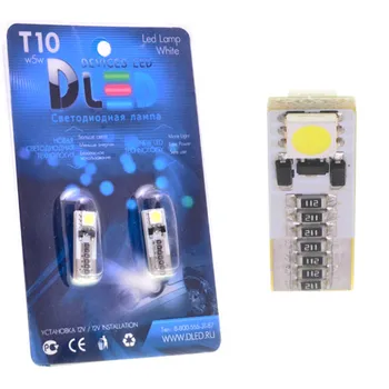 1 Buc led-uri lampă de masina T10-w5w-2 SMD 5050 (cu обманкой +) 