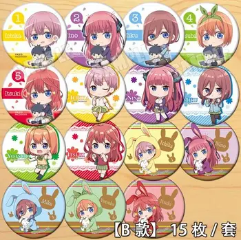 Anime Chintesența Quintuplets Nakano Nino Nakano Miku Figura 4645 Insigne Rotunde Pin Broșă Copii Cadouri Colecție De Jucării 