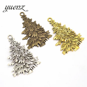 YuenZ 1buc 3 Culori Antichități argint culoare aliaj Metal de copac Farmecele pentru a Face Bijuterii Diy Bijuterii lucrate Manual 68*43mm Q205 