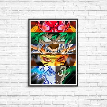 Anime, Naruto, One Piece Luffy Dragon Ball Caracter Ochii Poster De Arta De Perete Panza Pictura Murală Living Cuadros Decor