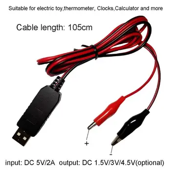 AA AAA Eliminator de Baterie USB 5V 1.5 V/3V4.5V Pas în jos Clema de Cablu Reglabil Convertor de Tensiune Linie De Jucării Control de la Distanță
