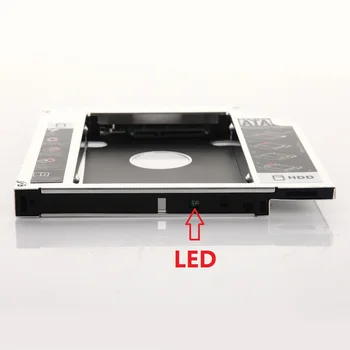 Universal Aluminiu 12.7 mm SATA 2-lea Hard Disk HDD SSD Optice golf Caddy Cadru Cabina Pentru ASUS A55V K50ID K50IJ A55VJ DS8A9SH