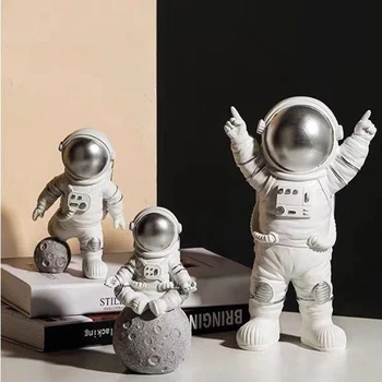 INS Spațiu Drăguț Astronaut Planeta Albastră în picioare/Așezat Rășină Modelul de Acțiune Cifrele de Colectare Decor Decor Acasă Jucării Pentru Cadouri 