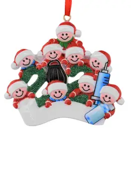 2021 Familie DIY Ornamente de Craciun Personalizate Supraviețuit Pom de Crăciun Rășină Pandantiv Xmas Copii Cadou Agatat Ornament de Anul Nou 