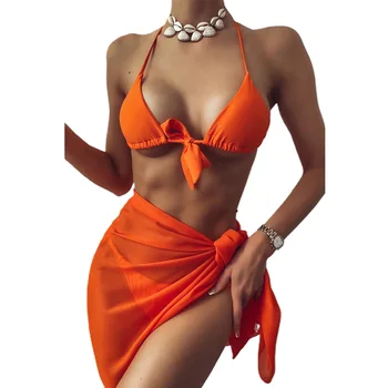 2022 Noi Femei Șifon Costume De Baie, Pareo Esarfa Bikini Acoperă-Up-Uri Folie Caftan Sarong Plaja Sexy Fuste 12 Culori De Costume De Baie De Acoperire-Up-Uri 