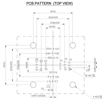QFP32 TQFP32 LQFP32 Pin Pas de 0,5 mm Clapetă Arde în Priză IC51 - 0324-805 IC Test Socket Programator Adaptor de Conversie Bloc 