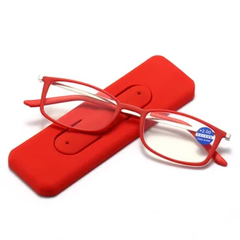 De înaltă calitate slicon suport de telefon utra thin super-lumina de Pliere portabe femei bărbați presbyopic ochelari de citit +1.0+4.0