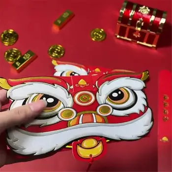 1 buc Pliante Felicitari Festivalul de Primăvară Cadou Decor de Anul Nou Chinezesc Hongbao 2022 An De Tigru Bani de Pachete Plic Roșu 
