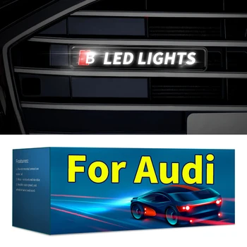 Masina Grila Fata Decorative Lumini LED-uri Auto Mid-grila Decorative Lampa pentru Audi A3 A4 A6 A8 TT, Q3 Q5 Q7 SLINE Quattro Auto Styling