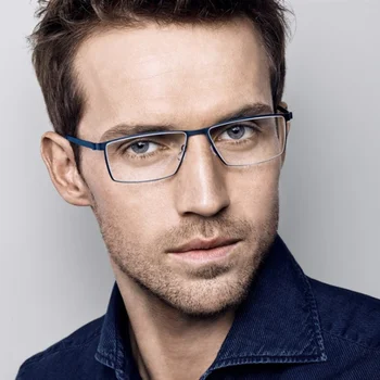 Danemarca Brand Titan rama de ochelari Noi 2019 moda jumătate rame ochelari de vedere Barbati optic design ultrausor ochelari cadru