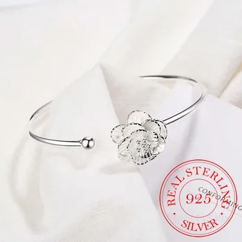 Floare de cires Floare de Argint 925 Deschiderea Brățări Pentru Femei pulseira Argint 925 Bijuterii 