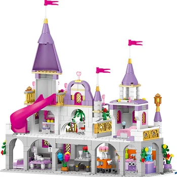 731PCS Seria Princess Castle Blocuri Magice Castelul de Gheata Cărămizi Fete Prieteni Cadou de Crăciun Jucării pentru Copii 