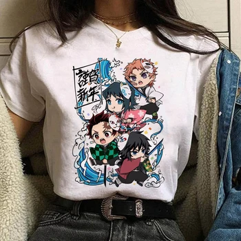 Bărbați Femei T-shirt, Blaturi Kawaii Demon Slayer Tricou Kimetsu Nu Yaiba tricou Maneca Scurta