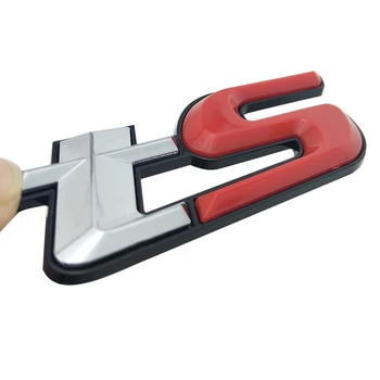 TS Logo-ul Argintiu Rosu Aluminiu cu masini 3D Autocolant Emblema, Insigna Chrome Decal pentru Subaru Forester BRZ WRX STI Styling Auto Accesorii