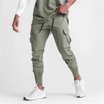 2021 Noua moda Pantaloni Sport Fitness pentru Bărbați Pantaloni de Vara Subtiri Liber Uscare Rapidă Stretch pantaloni de trening de Formare de Funcționare Pantaloni barbati 