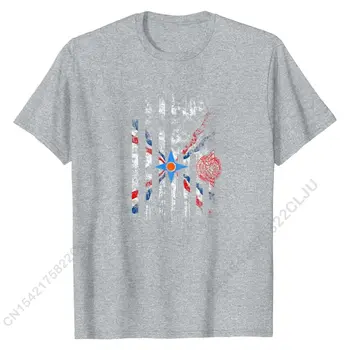 Asirian Steagul American - Asiria Și statele UNITE ale americii Mândrie T-Shirt Top T-shirt Graphic Normal de Bumbac Barbati Topuri Tricou Normal 