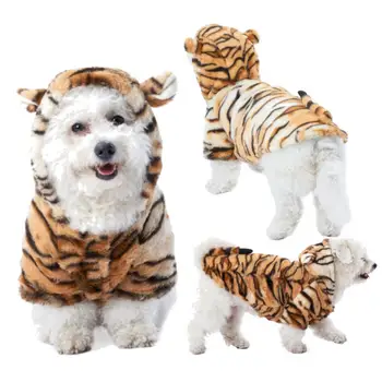 Catelus Haine Casual Costume Pisică Tigru Cosplay Non-lipicios Păr Confortabil Câine de Companie de Iarnă de Pluș Haine 