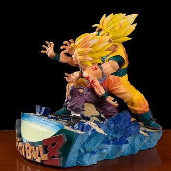 Acțiune Dragon Ball 17cm Figura Model Son Goku Si Gohan Luptă Versiune Tatăl-fiul Scenă Clasică de Colectie Decor Cadou Jucarii 
