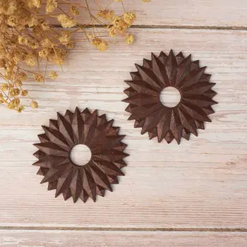 DIY Zig-zag Marginea Cercului de Ciocolata Tort Ciufulit Rotund Forma de floarea-soarelui Ciocolata Stencil Decorare Mucegai Silicon Chablon 