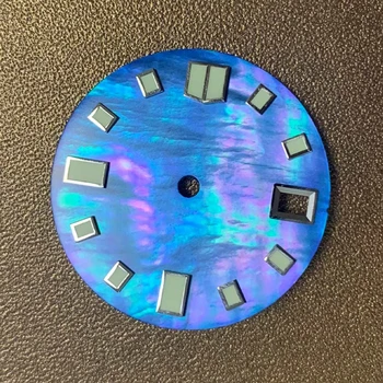 Ceas Cadran de Ceas Accesorii Model Shell Cadran Albastru Super-Verde Luminos 28.5 mm Potrivite Pentru Asamblarea Nh35 Circulație