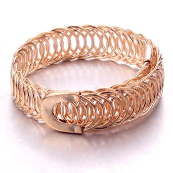 En-gros bijuterii Noi elasticitatea brățară de Aur brățară de Metal Moda stil Simplu bărbați femei Brățări bijuterii