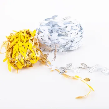 20m 1roll Mătase Artificială de Aur de Argint Natura Frunze de Viță de vie Ghirlandă de Flori Nuntă/Petrecere Șir Ornament Ambarcațiuni Frunze Decor 