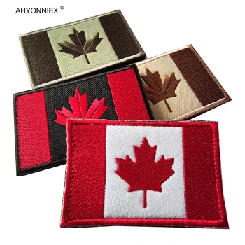 AHYONNIEX 1 buc Broderie Canada Frunze de Arțar Country Flag Patch Tesatura Tactice Moralul Pânză de Sac și Autocolant Insigna DIY 