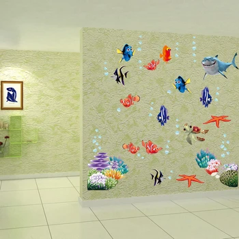 Găsi Nemo Dory Pește Decalcomanii De Perete Dormitor Copii Baie Decorative Autocolante Diy Film De Desene Animate De Animale De Artă Murală Copii Cadou 