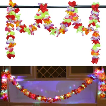3M LED Lumina Hawaii Ghirlandă de Flori Banner Coroană de flori Bannere de Vară Tropical Acasă Petrecerea de Nunta Decor 