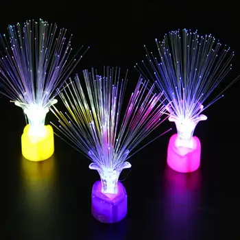 Culoare Fibra Optica LED-Mini Brad de Craciun cu Top Star Baterie Decorare Pom de Crăciun Lampa cadou de Crăciun 