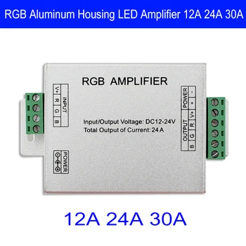 DC12~24V 12A 24A 30A CONDUS Amplificator Repetor carcasă din Aluminiu Controler Pentru SMD 3528 5050 RGB RGBW LED Semnal Benzi Consola 