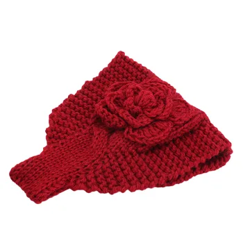 Noua moda Handmade floare croșetat headwrap tricot banda de iarnă turban Femei Bentita Iarna Cald Urechii accesorii de par 