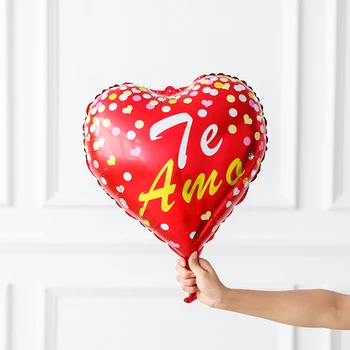 10buc 18Inch Te Amo Baloane spaniolă Cuvinte Te Iubesc Heliu Globos Ziua Îndrăgostiților Baloane Folie Aniversare de Nunta Decoratiuni 