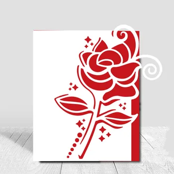 - E dor de Epocă Valentine Rose Floare Invitație de Tăiere de Metal Moare Scrapbooking Pentru Luare de Card DIY Relief Reduceri Nouă Ambarcațiune Mor 